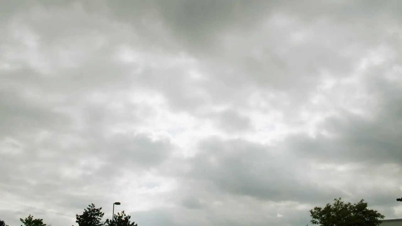 Storm clouds blowing into the city