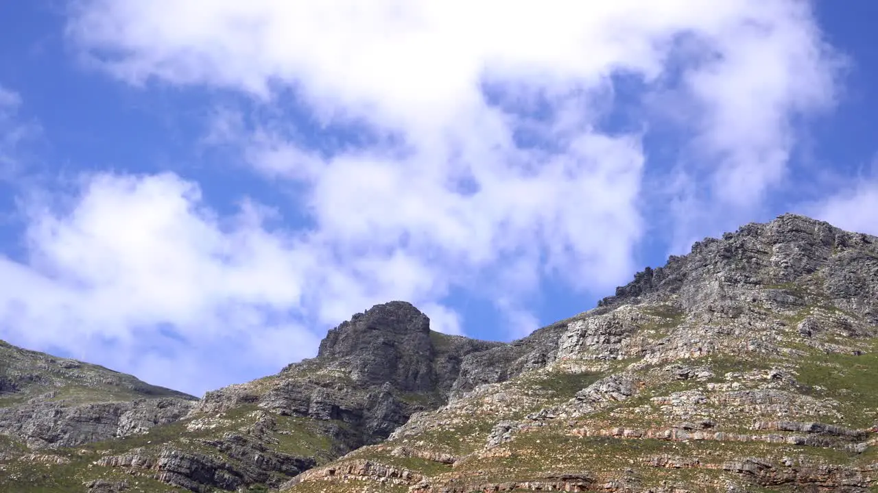 Clouds moving over mountains can be used for a time-lapse