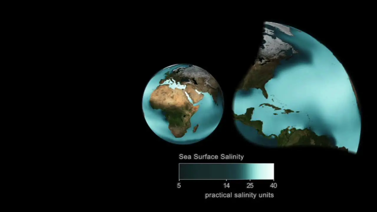 Animated Map Of The Earth And Its Oceans Show Relative Sea Surface Salinity