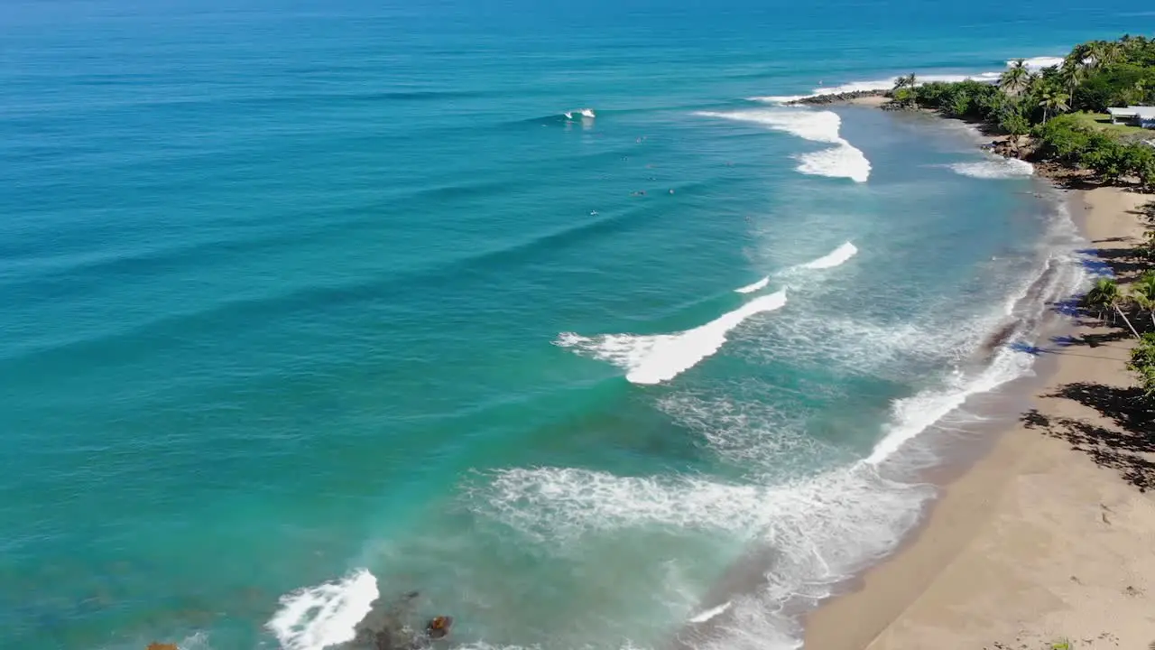 Aerial Slow Motion Footage over a beach