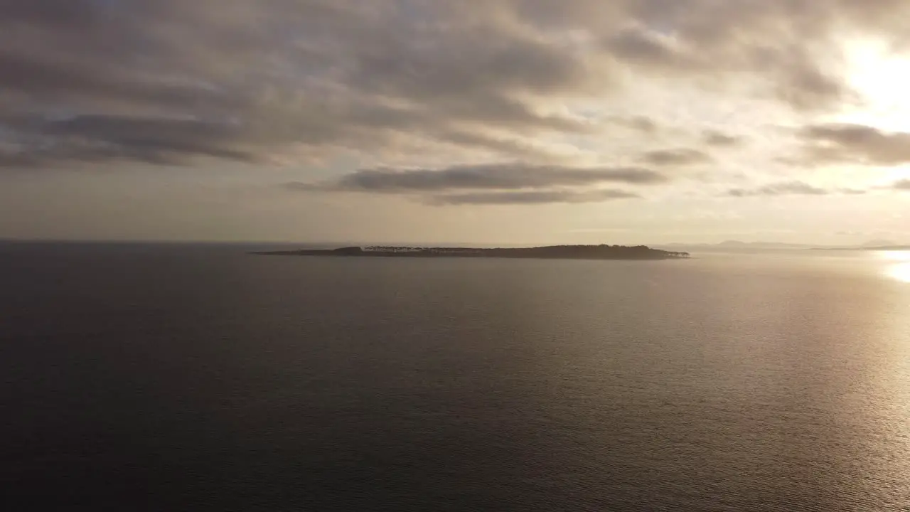 4K 30FPS Drone Flying Into Sunset Flying Over The Sea Dolly SHot