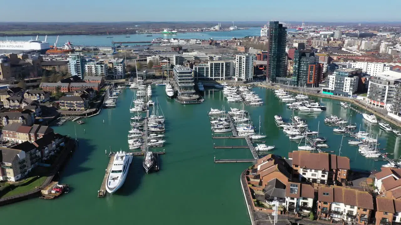 Ocean Village boat marina on the South Coast of the UK