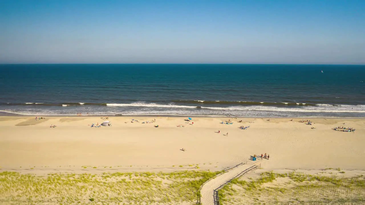 Aerial Hyperlapse of People at the Beach