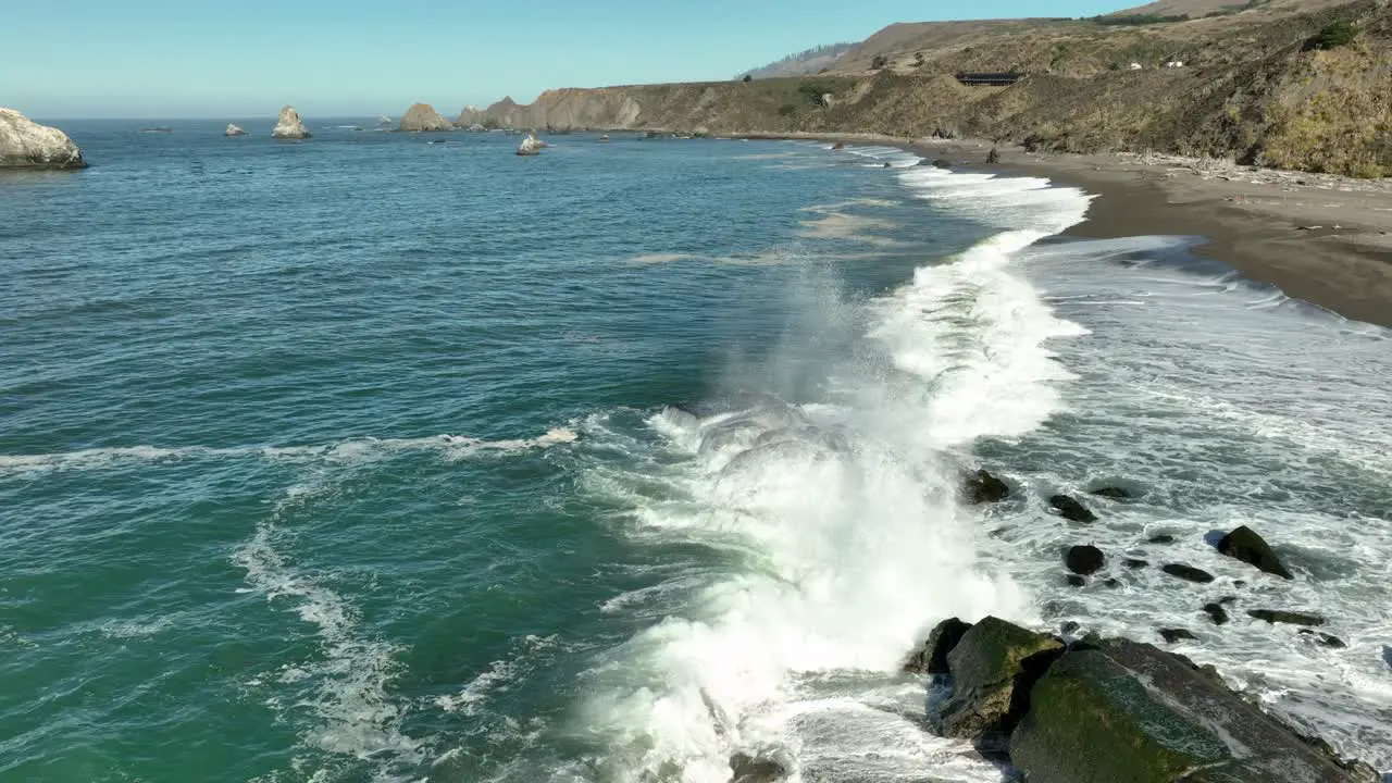 Ocean beach Russian River wave crashing