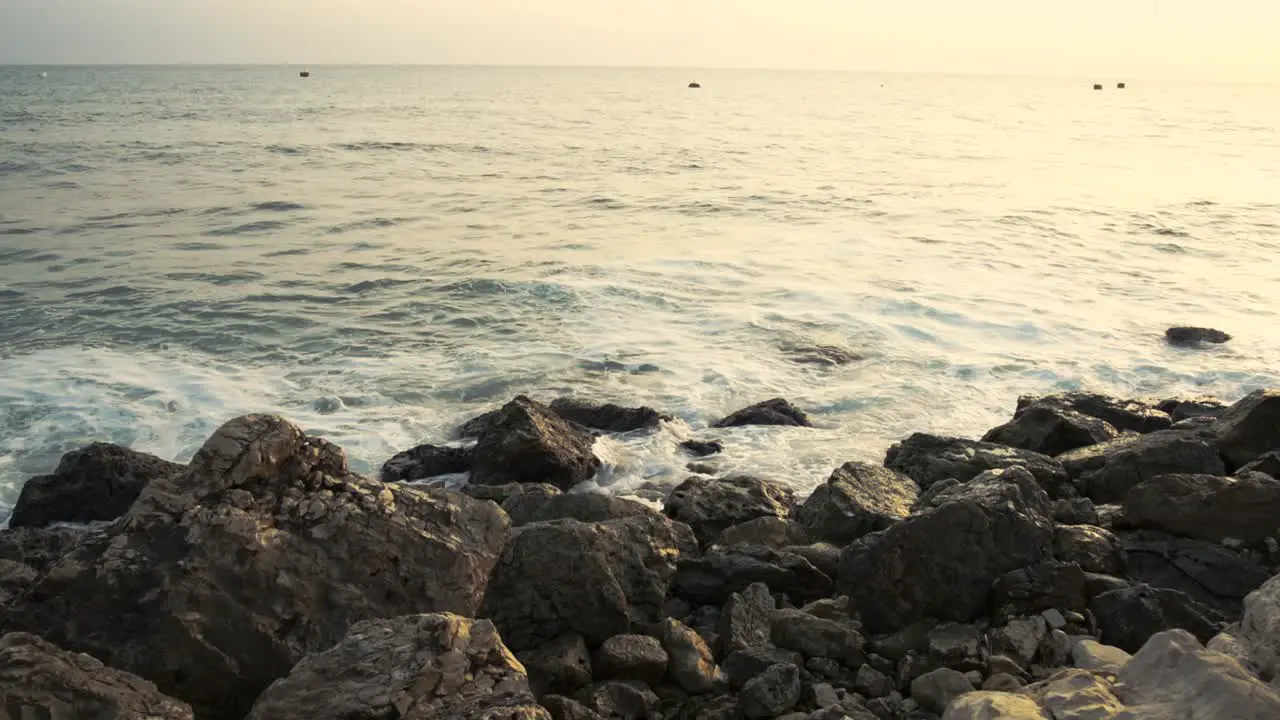 Ocean Waves hitting the Rocks