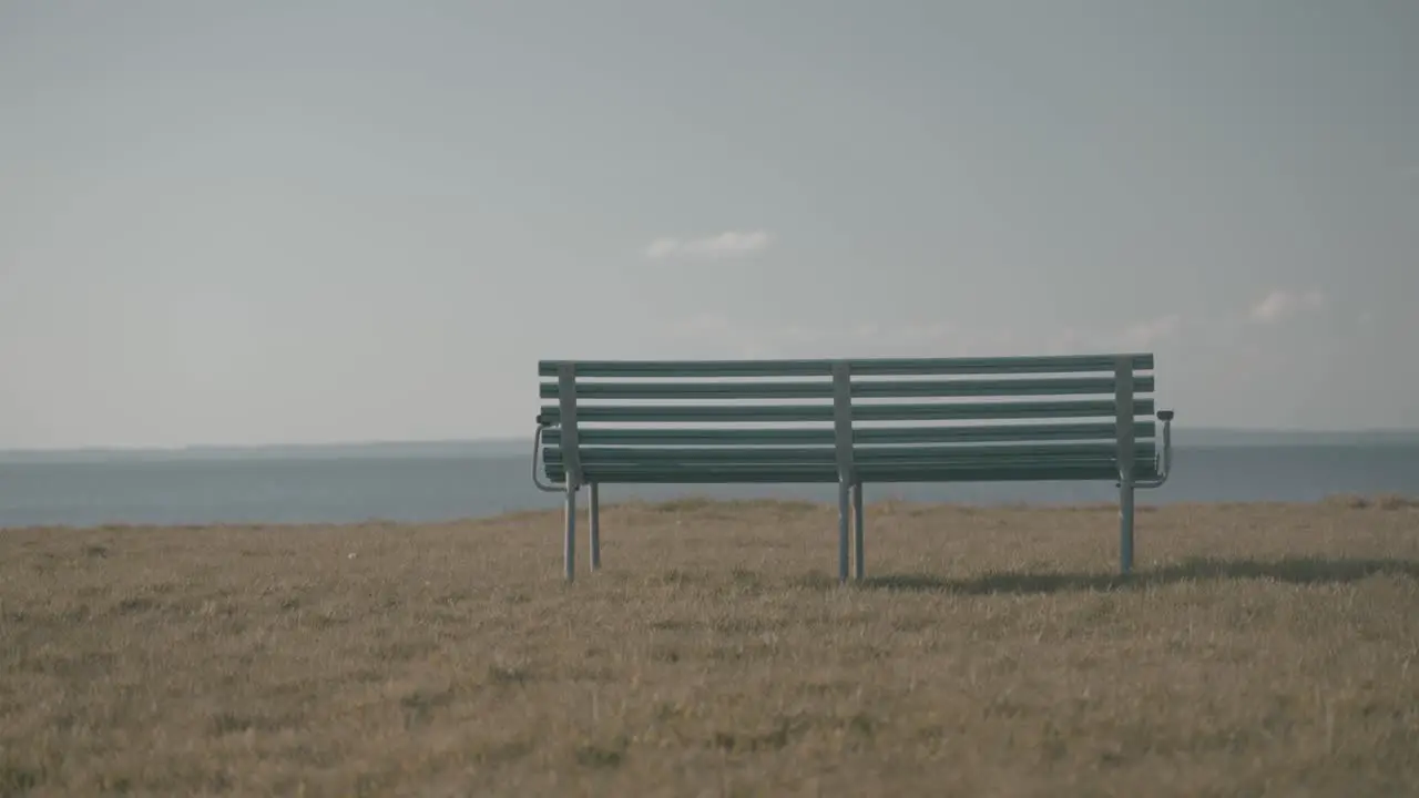 A bench with a view of the ocean near Brenderup Denmark