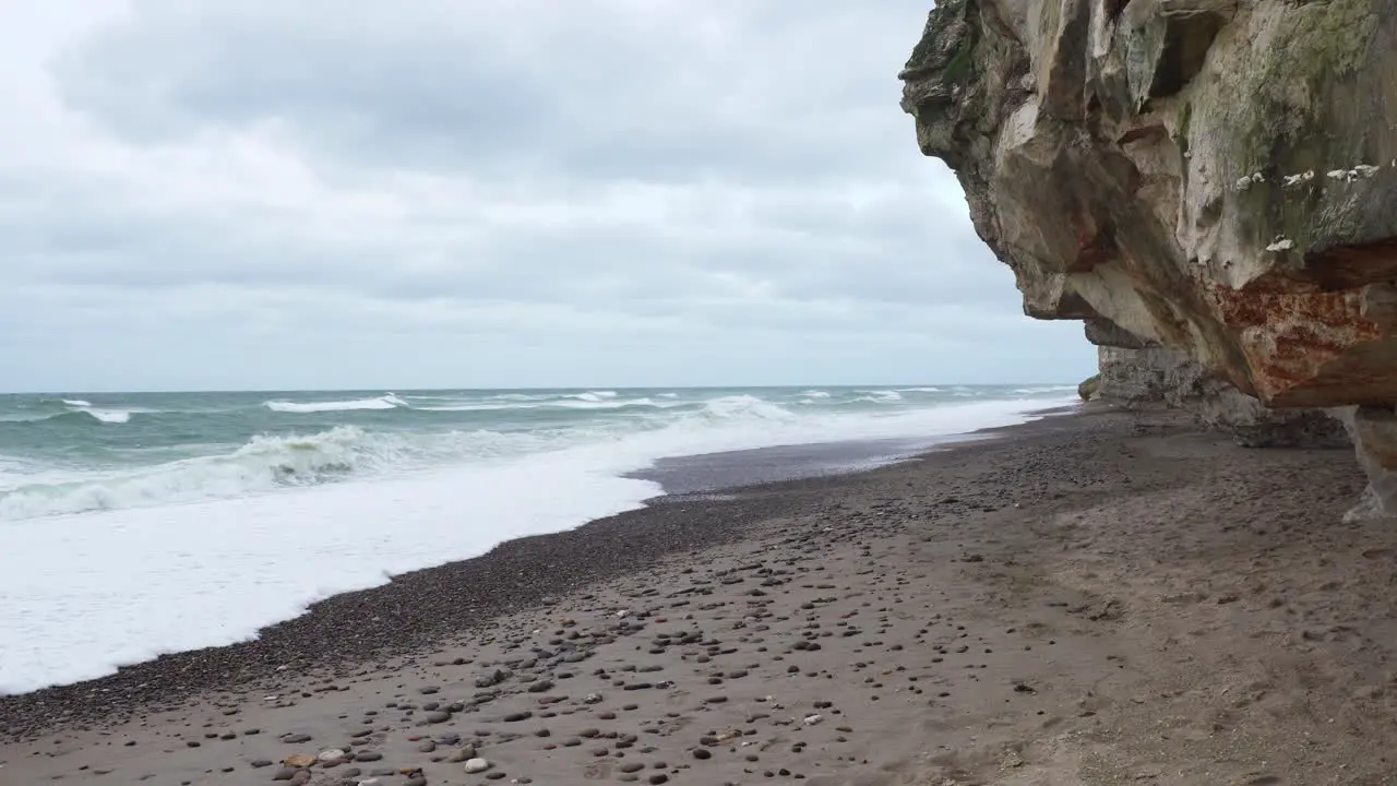 Waves hitting the shores on the west coast of northern Jutland in Denmark