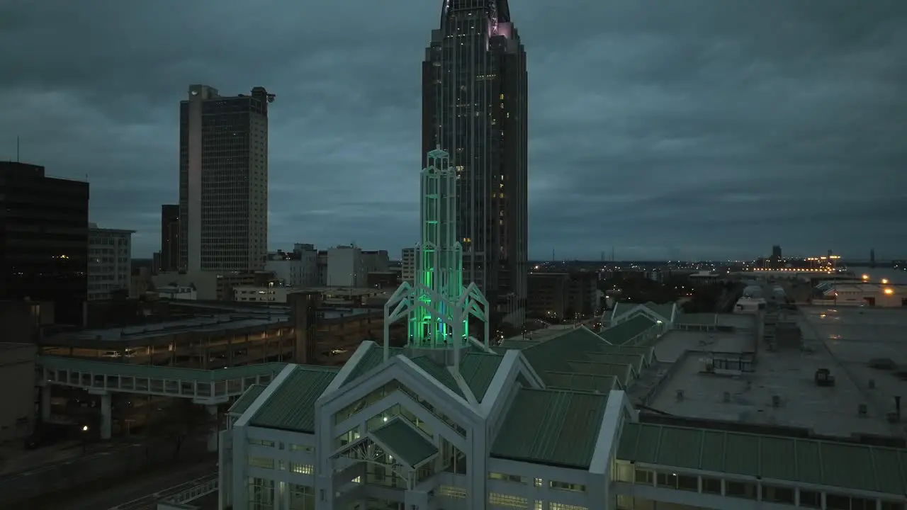 Aerial view of downtown Mobile Alabama