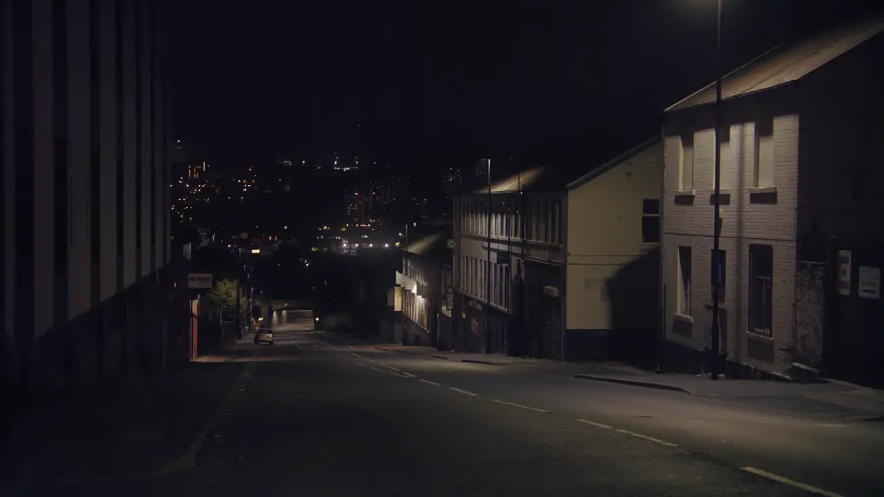 Sheffield Rutland road at night-time