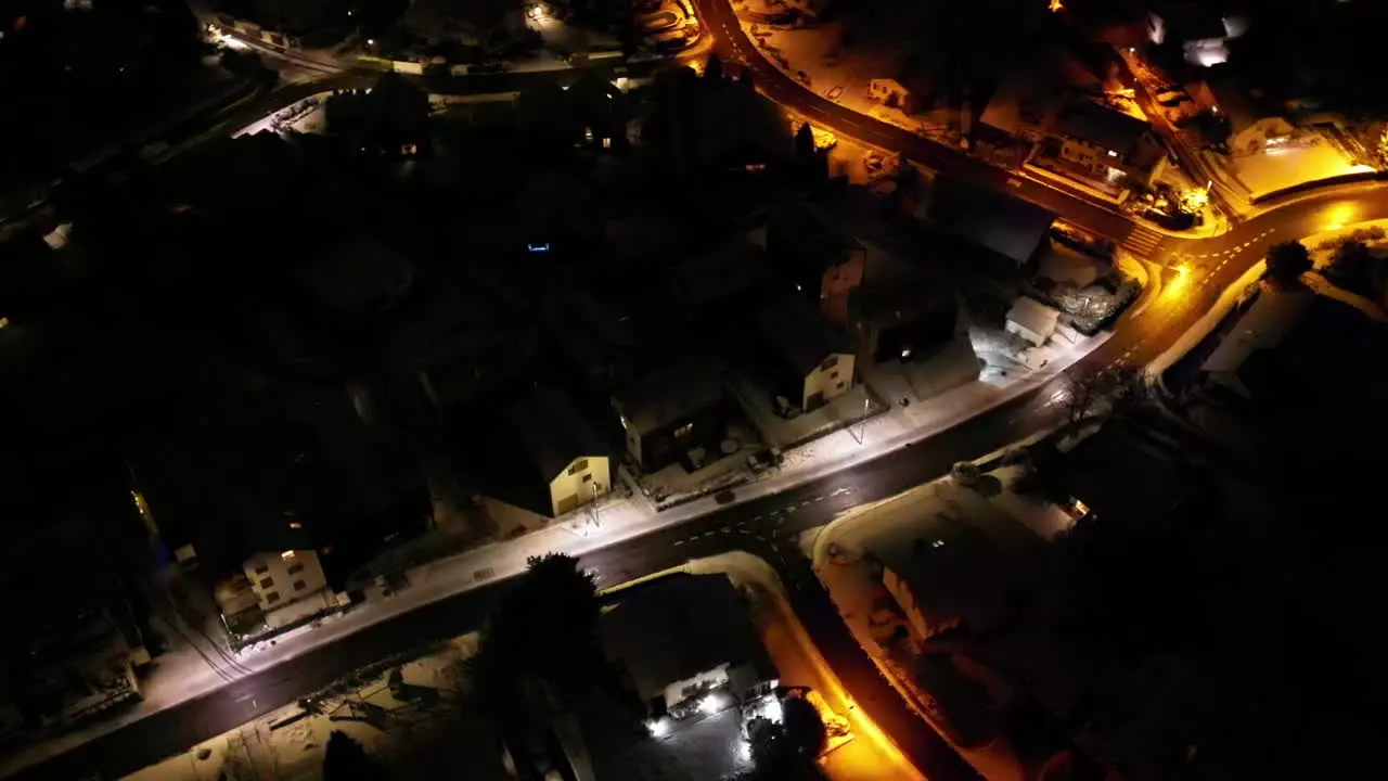 Aerial Pan and Zoom of Neighborhood House Zurich Switzerland