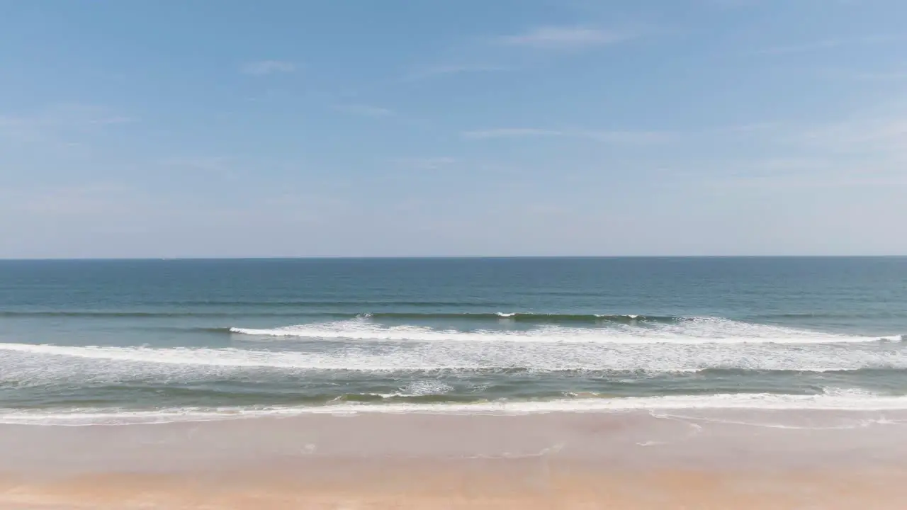 Waves crashing onto a beach 4k drone footage of the ocean in Ponte Vedra Beach in Florida