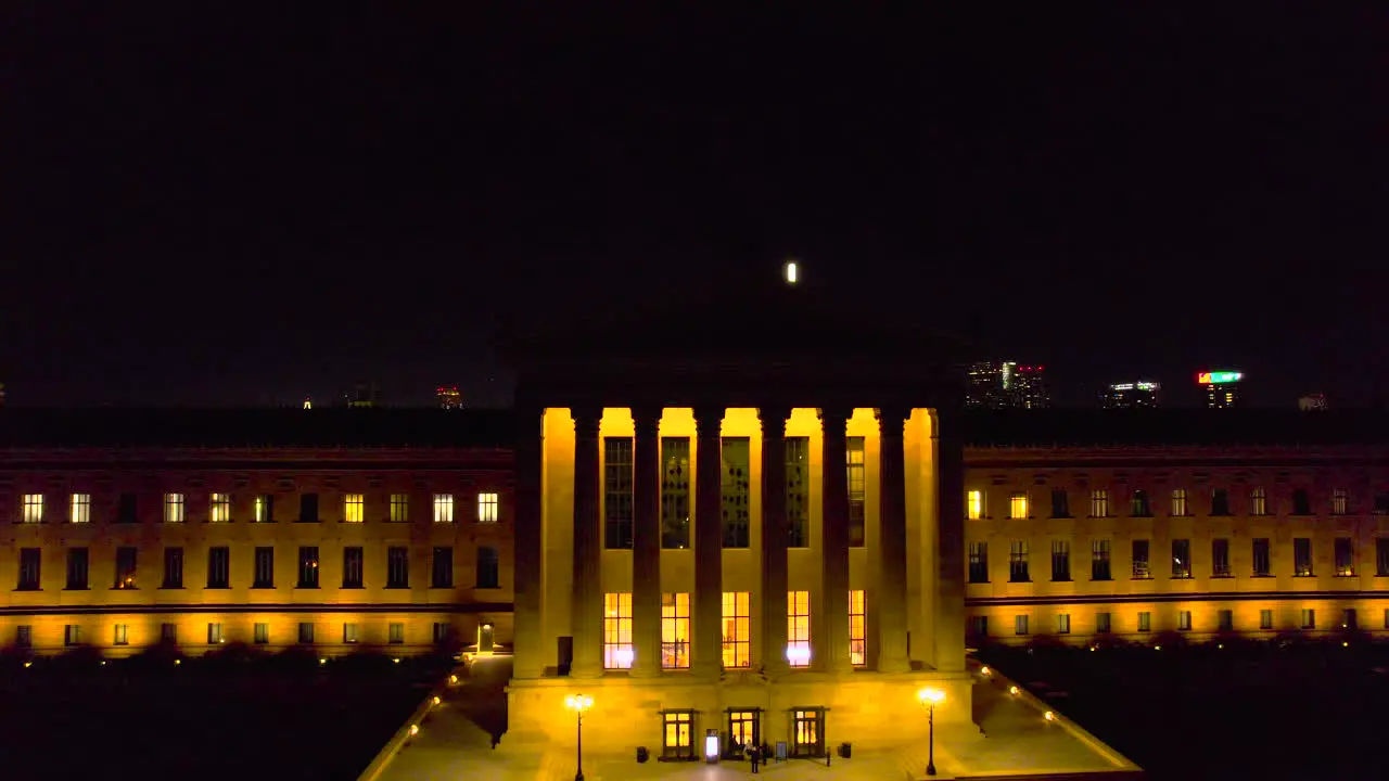 Philadelphia Museum of Art Skyline City Drone Shot