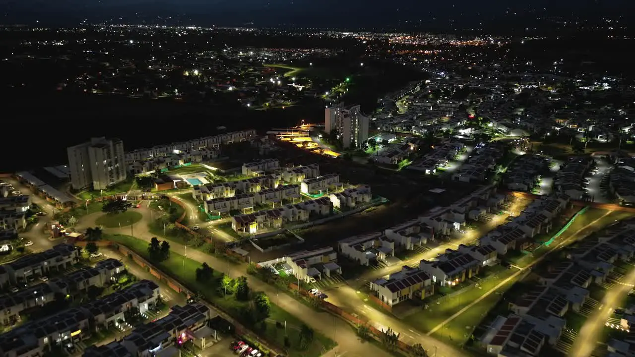 Hyperlapse in a suburb in Cali shows us the transition from day to night El Castillo Valle del Cauca Colombia