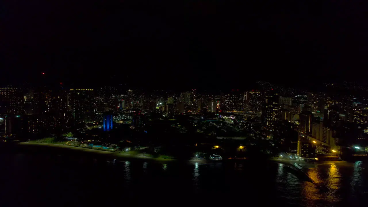 Honolulu Hawaii cityscape at night