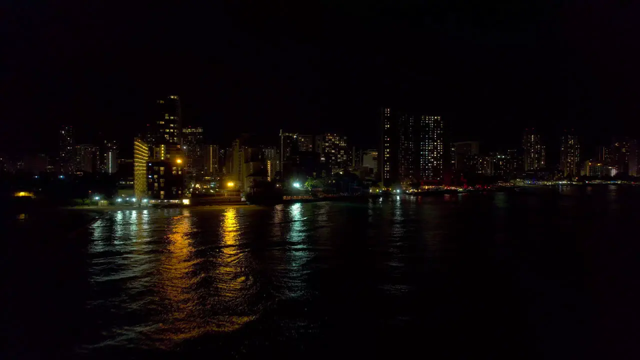 Cityscape of Honolulu and Waikiki at night