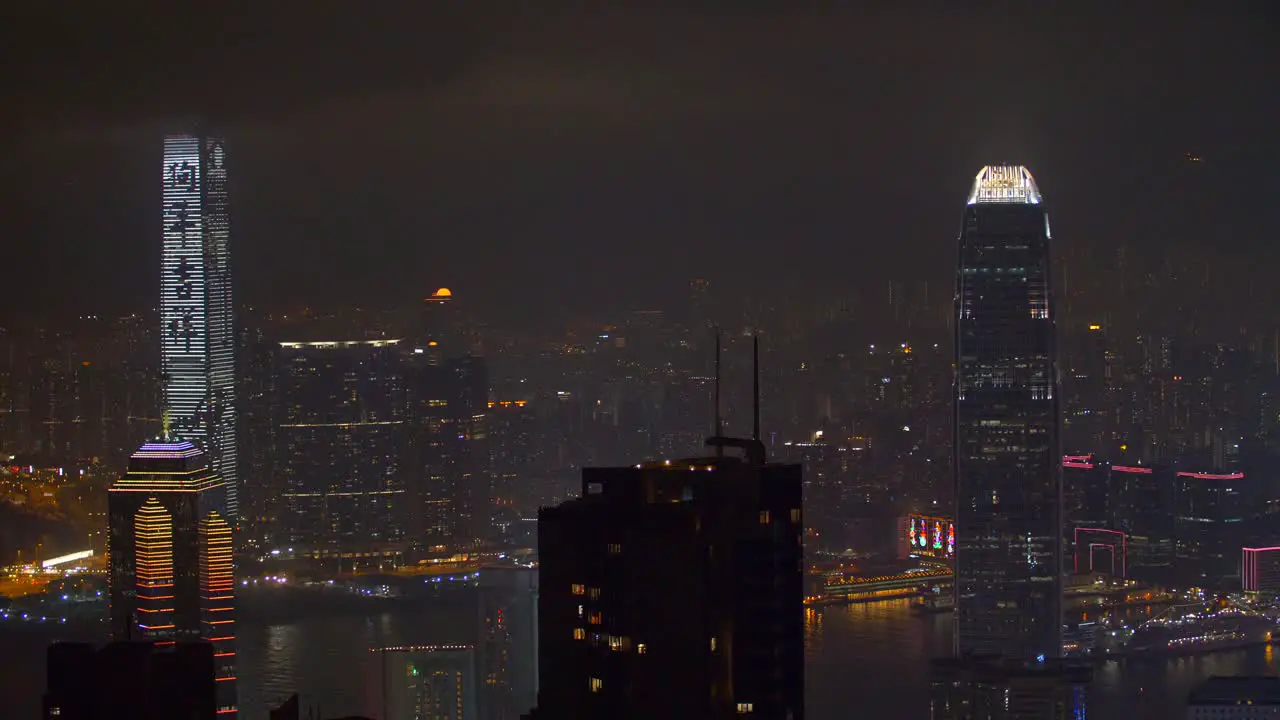 Hong Kong Skyscrapers at Night