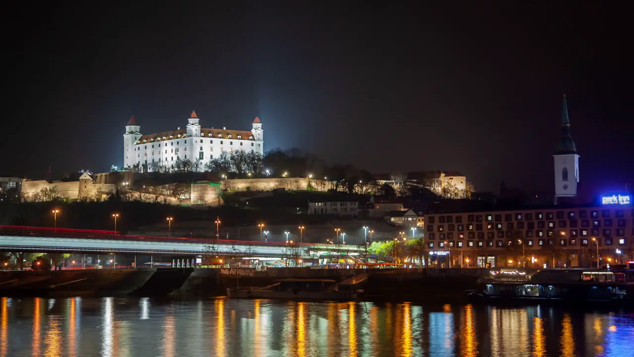 Bratislava Night Riverscape & Castle