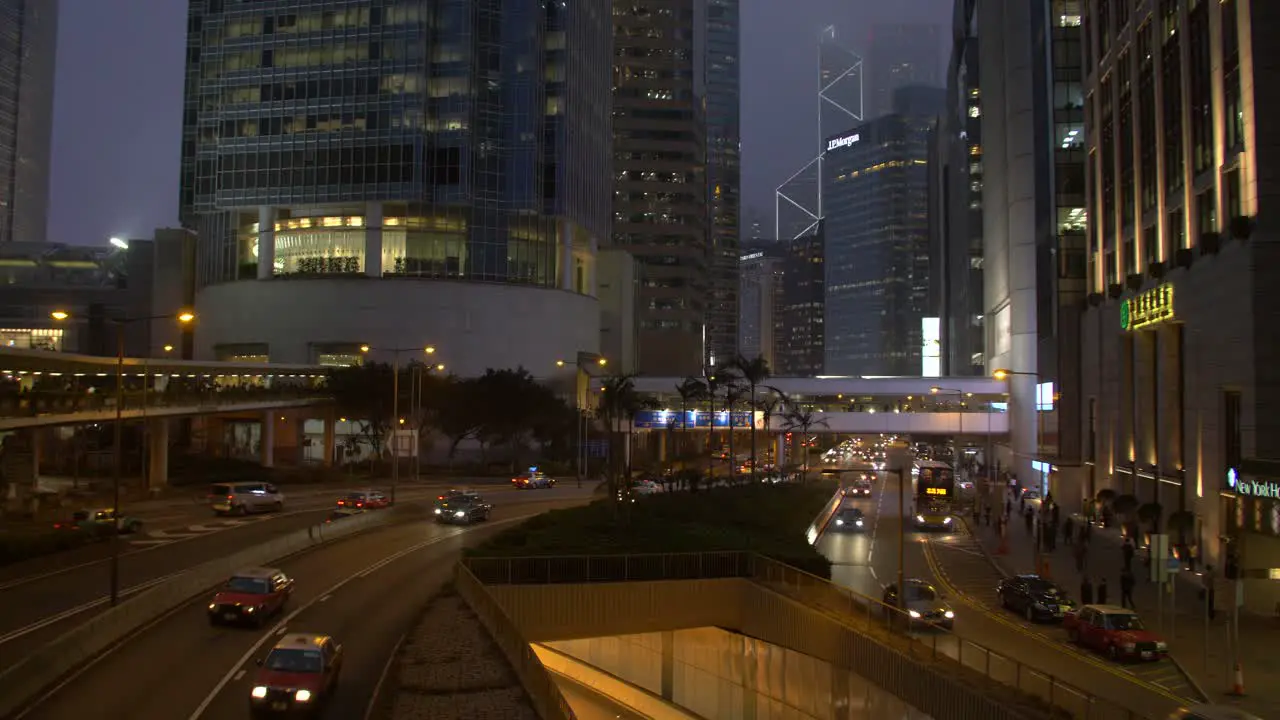 Downtown Hong Kong at Night