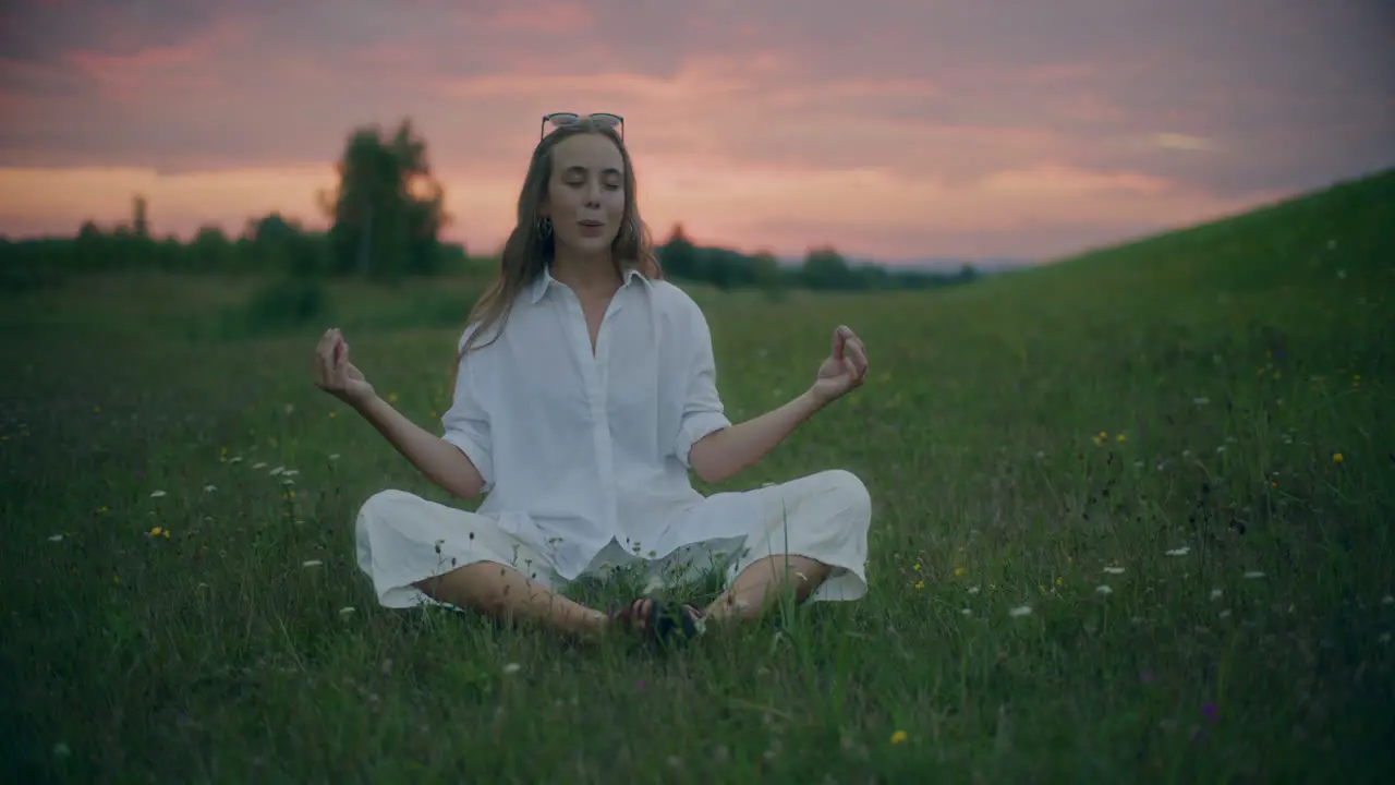 Woman Yoga Contemplation