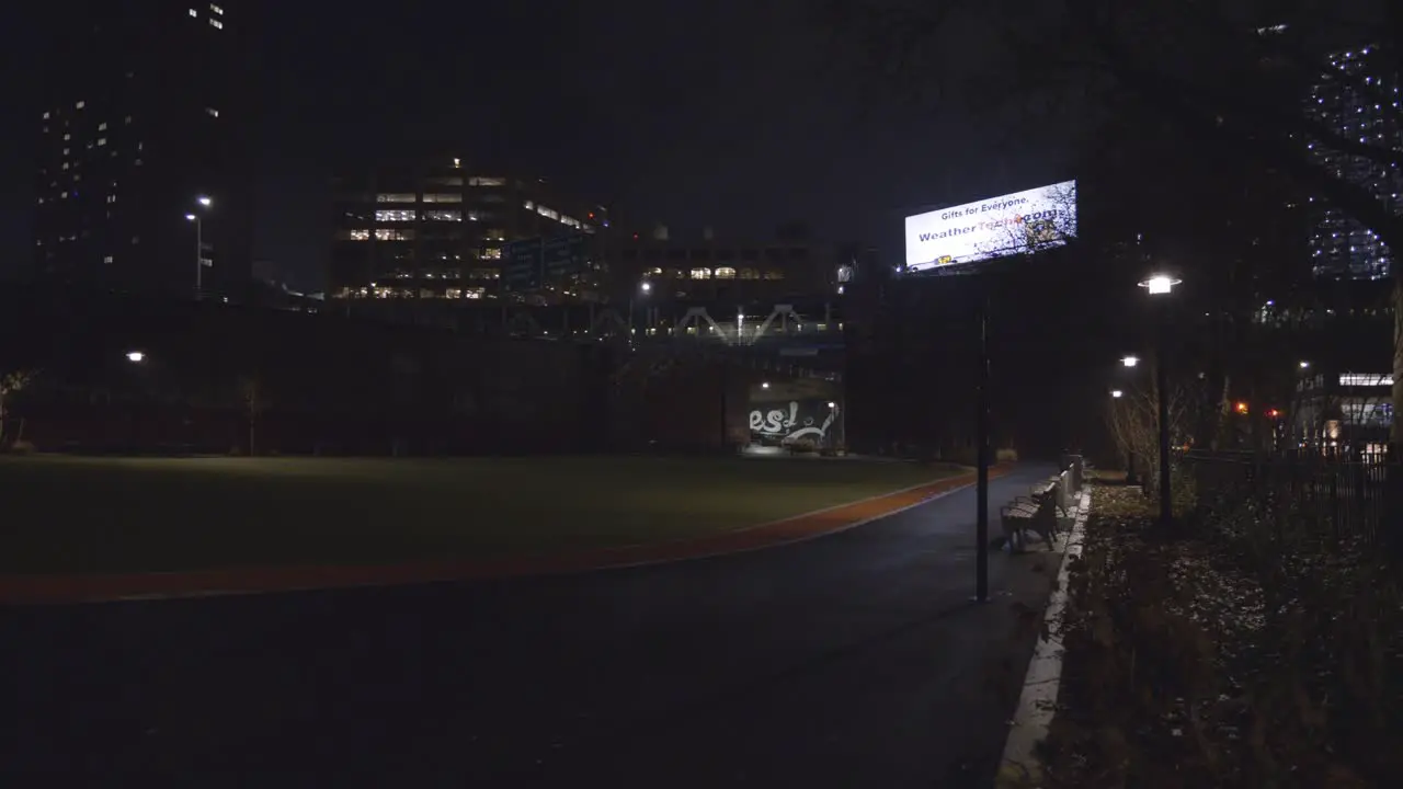 Dumbo Brooklyn Track and Field Park at Night Cityscape