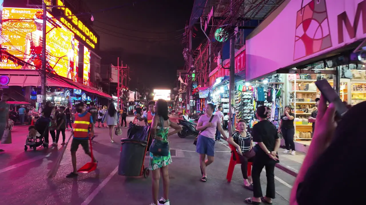 Street view of nightlife at Patong Phuket Thailand