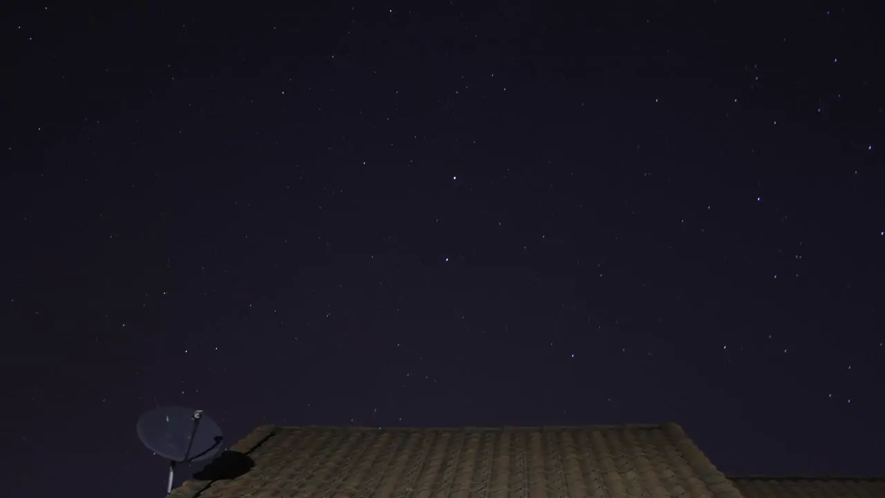 Stars Over Rooftop Timelapse