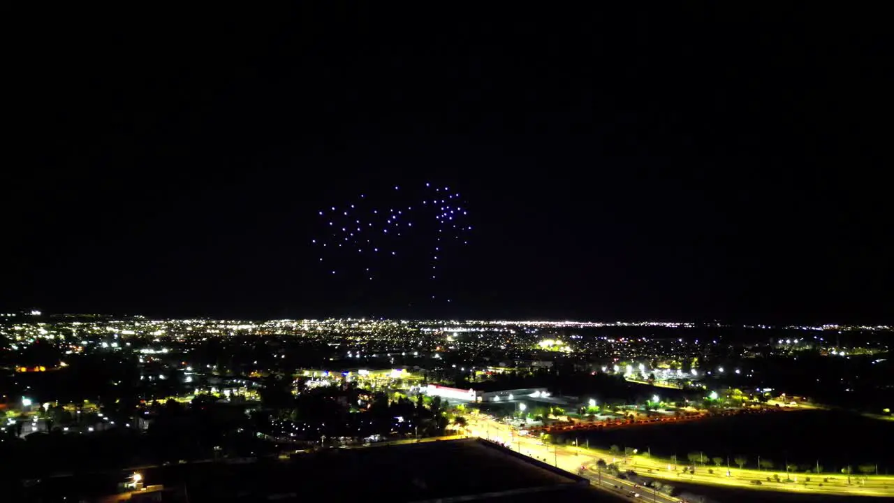 drone show in the commune of la pintana city of santiago chile