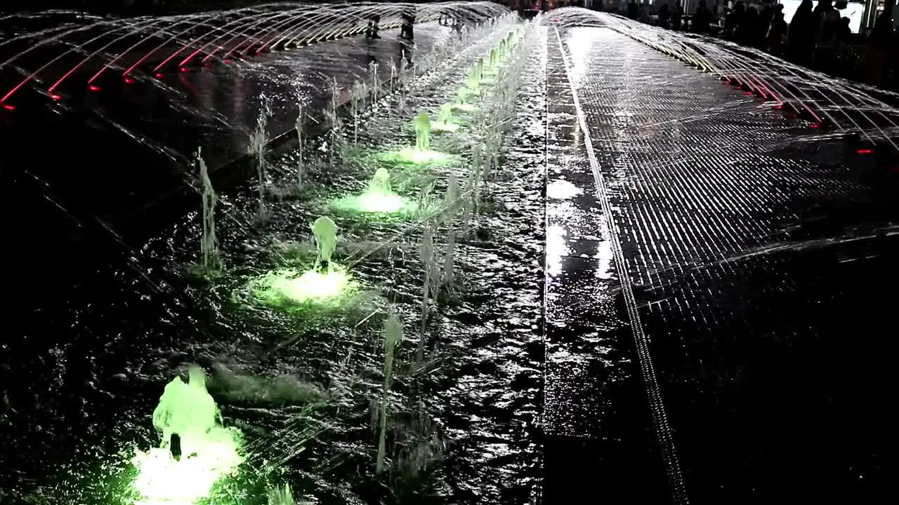 Colourful fountain at night in Kuala Lumpur