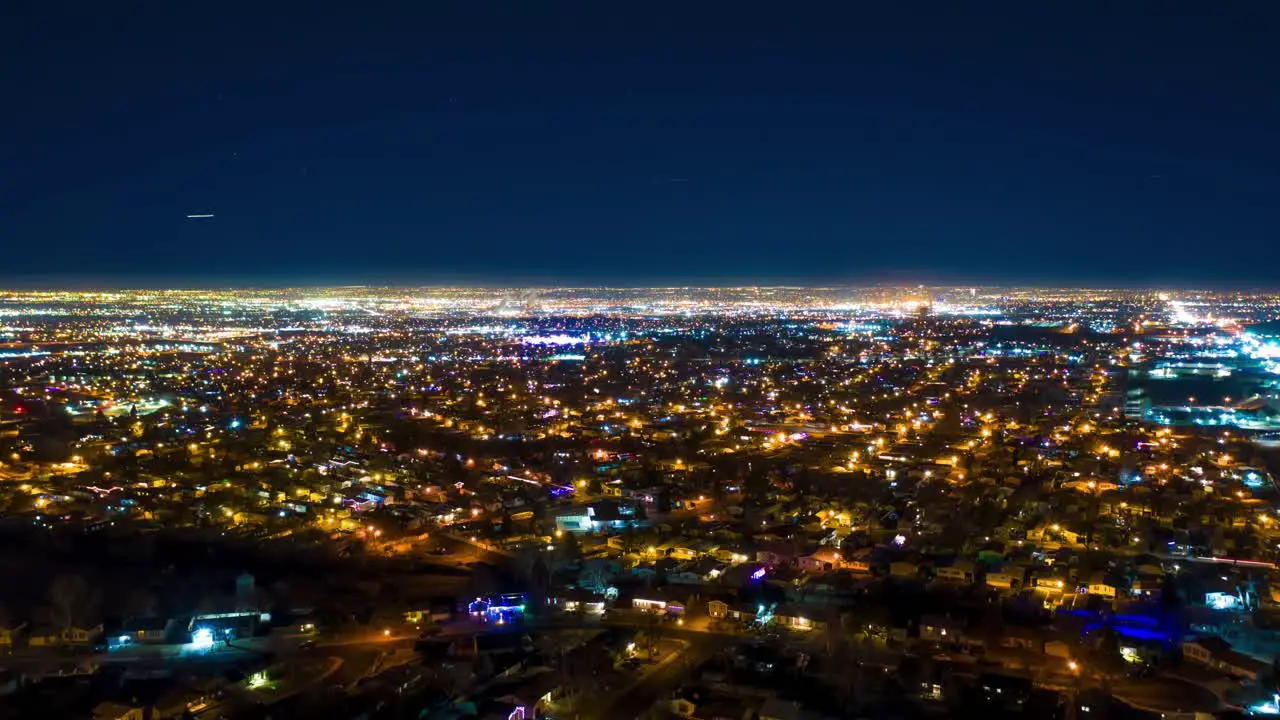 Night time aerial Hyper Lapse of the suburbs