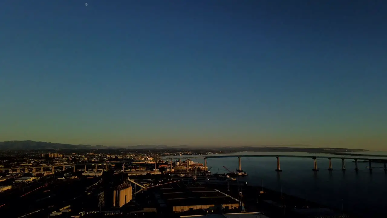 Sunset over San Diego Harbour- timelapse