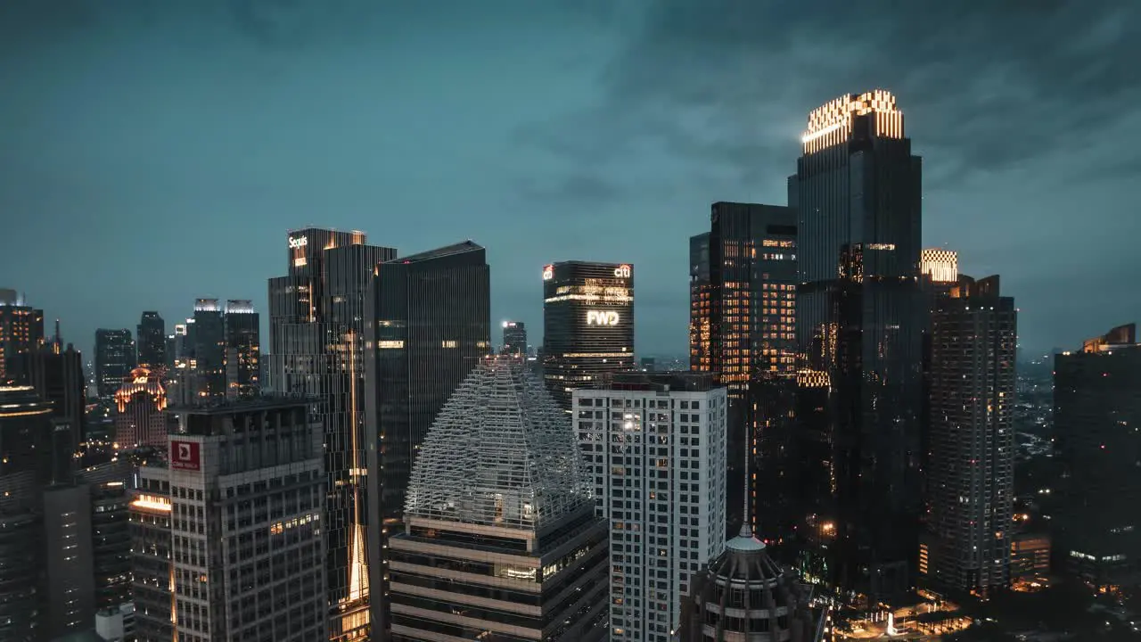 Wide Shot of City Throughout the Day in Jakarta