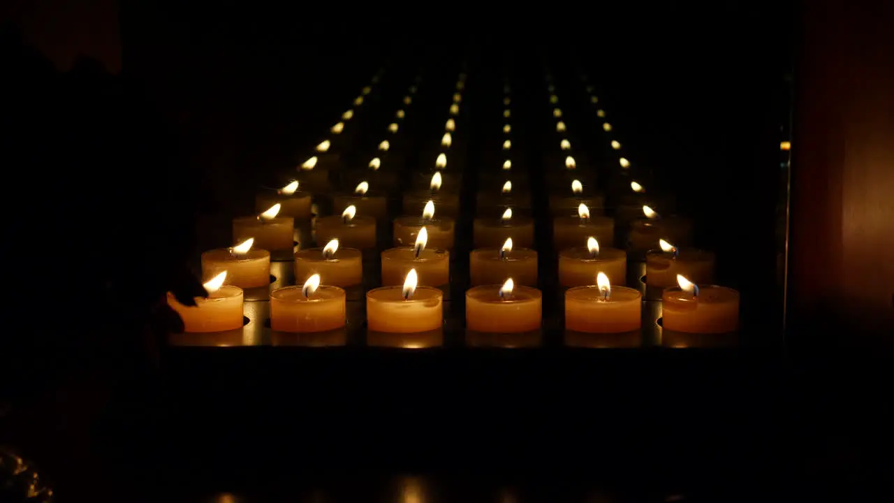 Infinite candlelight flickers softly comforting and warming the soul Long Shot