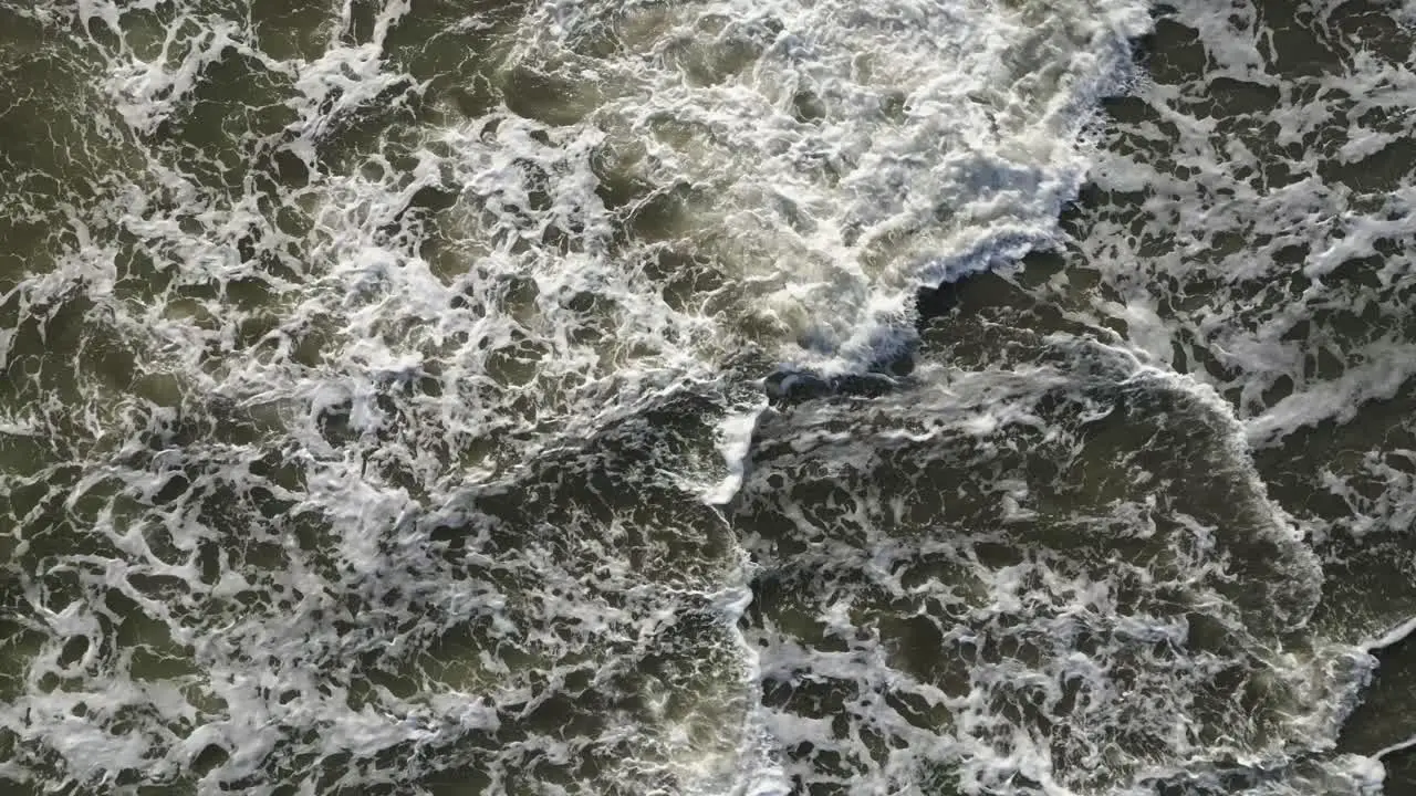 Crashing Waves Aerial Drone Oak Island NC