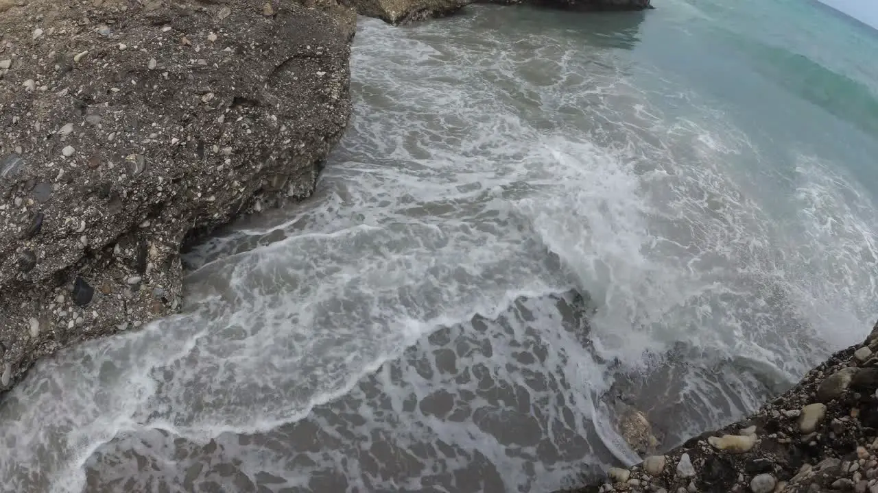 Spain Malaga Nerja beach on a summer cloudy day using a drone and a stabilised action cam-12