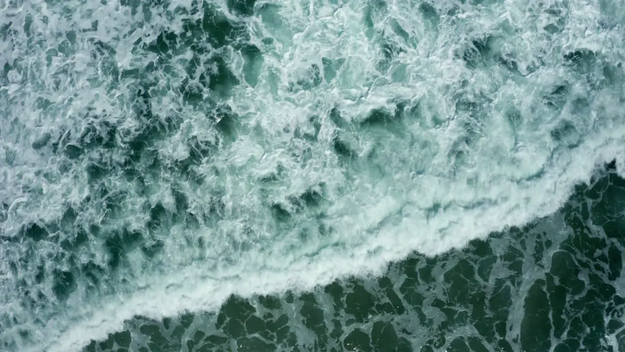 Aerial waves crossing the shore South Africa