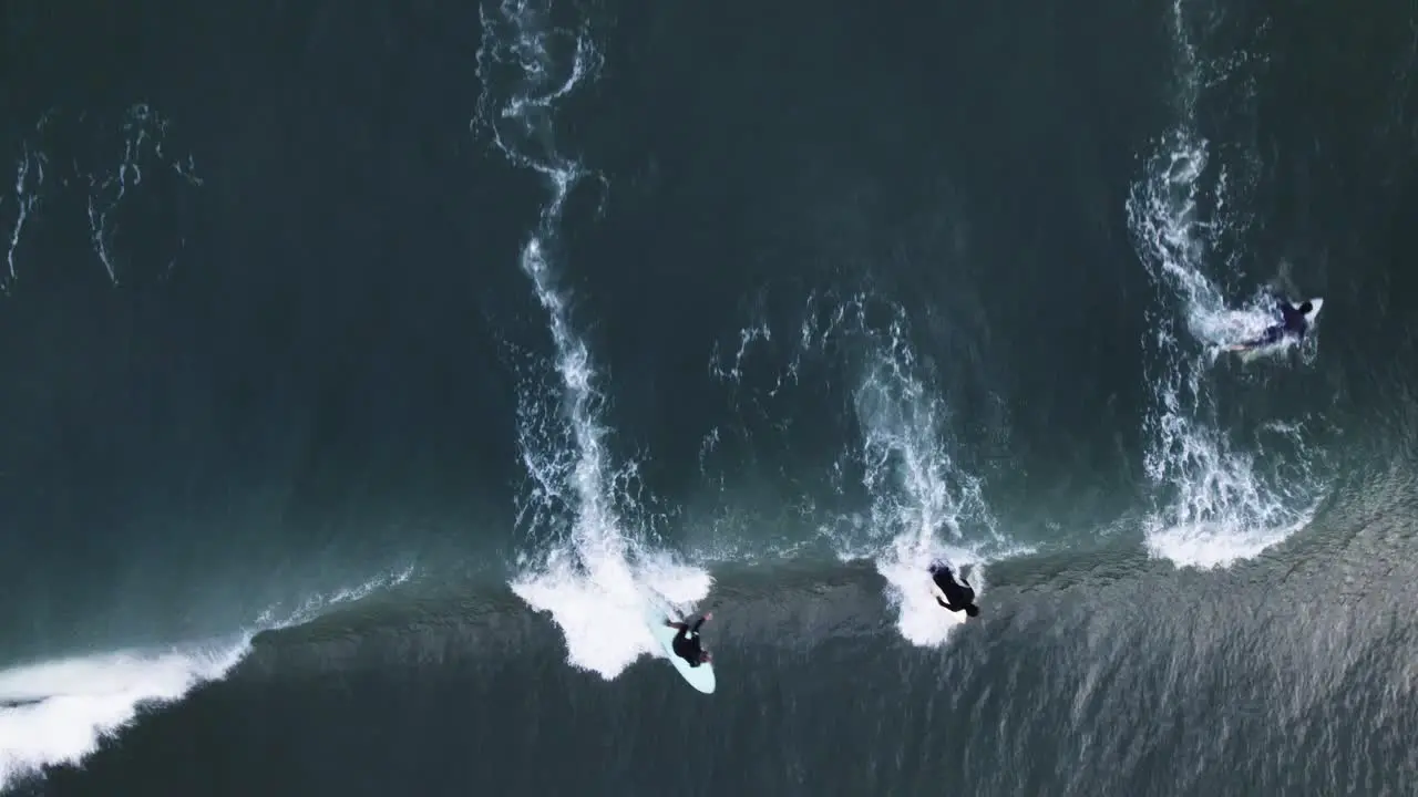 Drone top view over the ocean