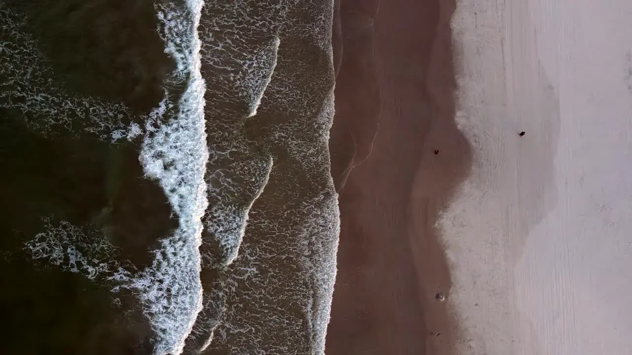 Excellent Overhead View Of Waves Lapping The Shores Of New Smyrna Beach Florida