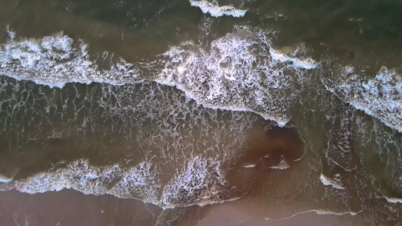 Epic Aerial Drone Footage Of Waves Breaking Onto A Golden Sandy Beach during covid19