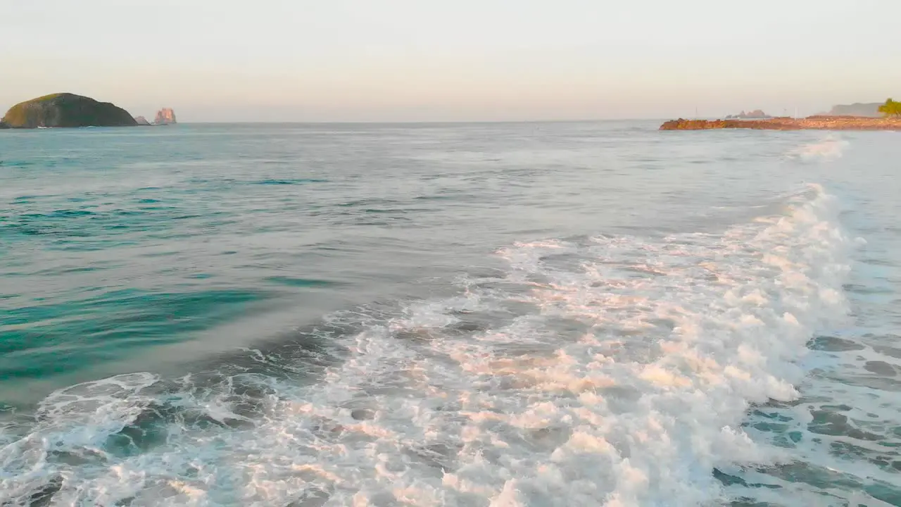 Seashore as the waves break