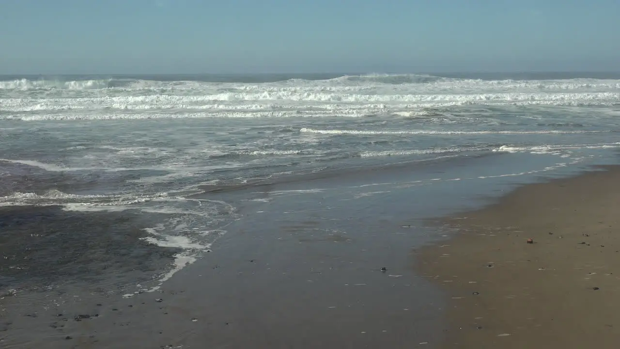 Oregon Seascape With Waves And Tide