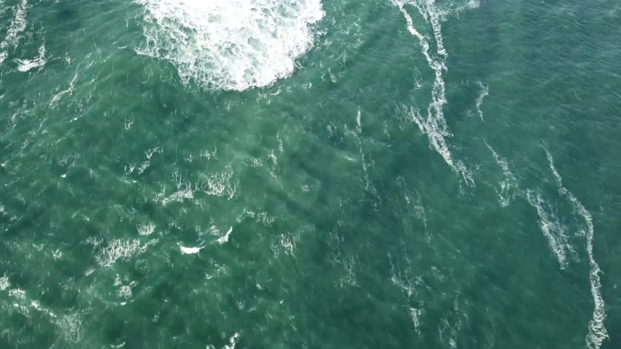 Aerial overhead view of low tides in ocean