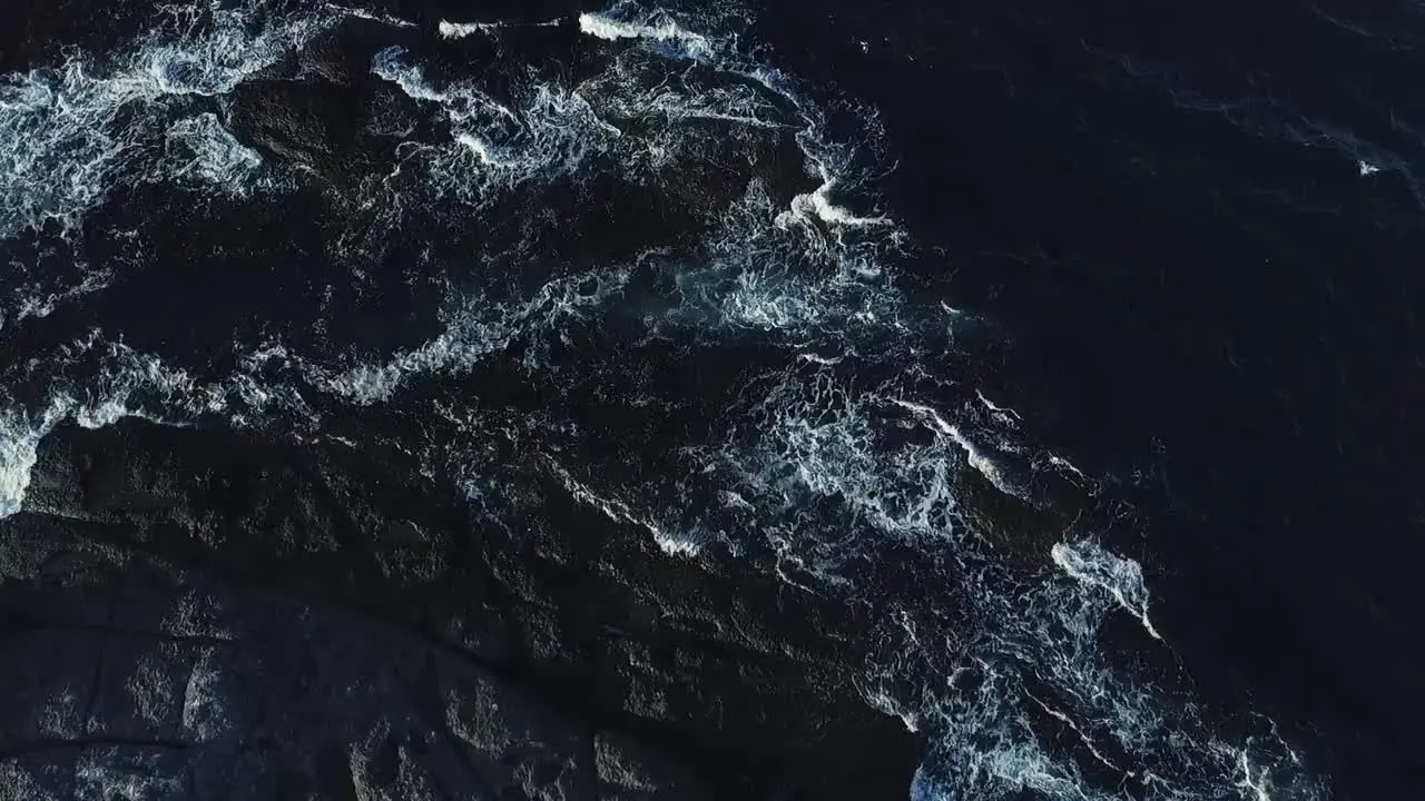 Drone footage above the rocks