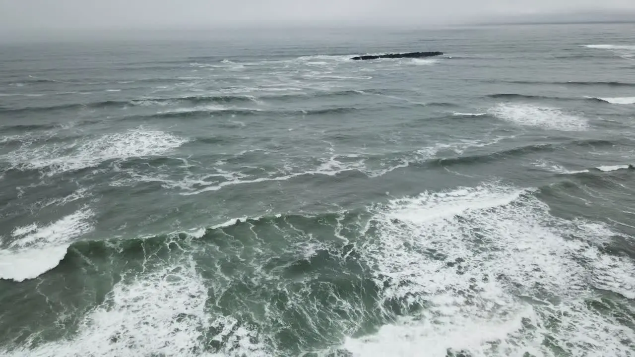 Large waves forming at beach