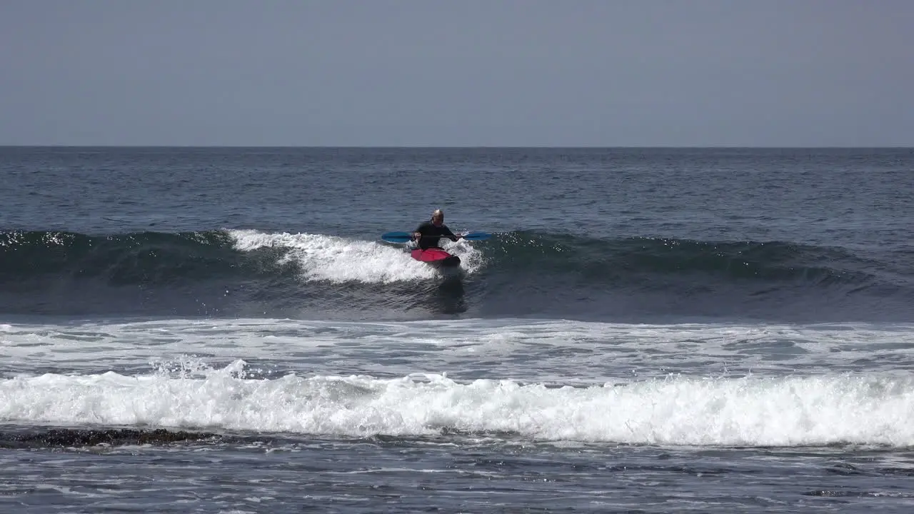 California Santa Cruz Kayak In Waves Slow Motion