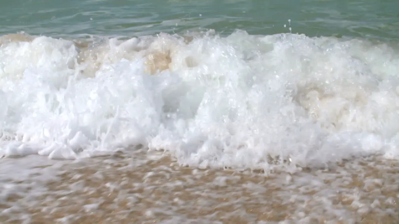 Slow Motion Waves Breaking on Sand 1