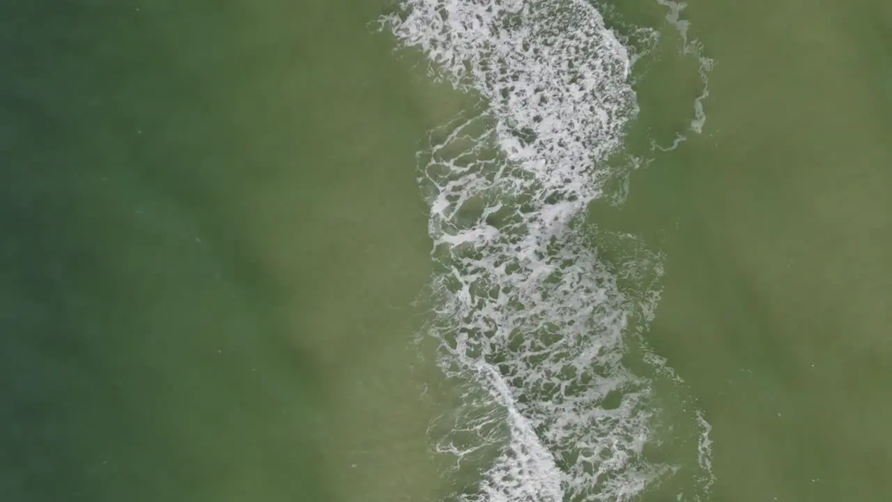 Aerial of ocean waves rolling along for a vertical living wall