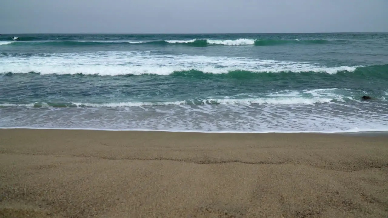 Pacific Ocean Waves Crashing on the Beach of San Bartolo Lima Peru