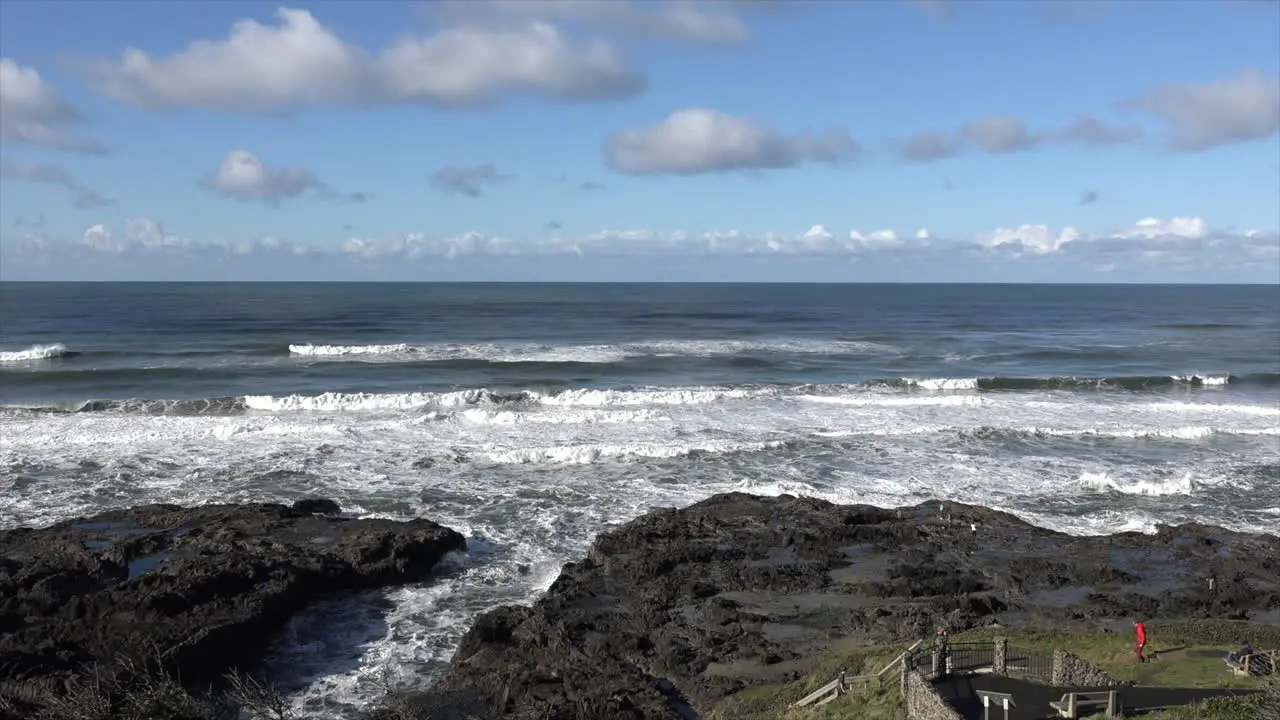 Oregon Coast Wave Cut Terrace At Cape Perpetu Pan And Zoom