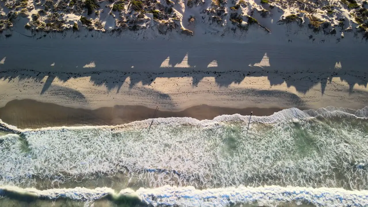 Waves along the beach in Perth