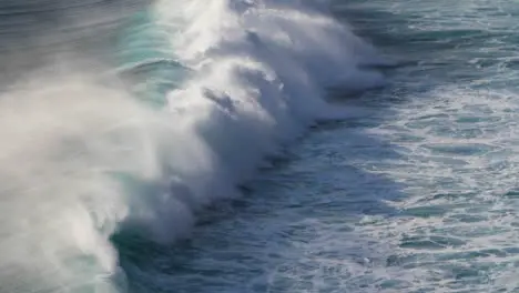 Long Shot of Waves Crashing On Shores of Uluwatu Coast